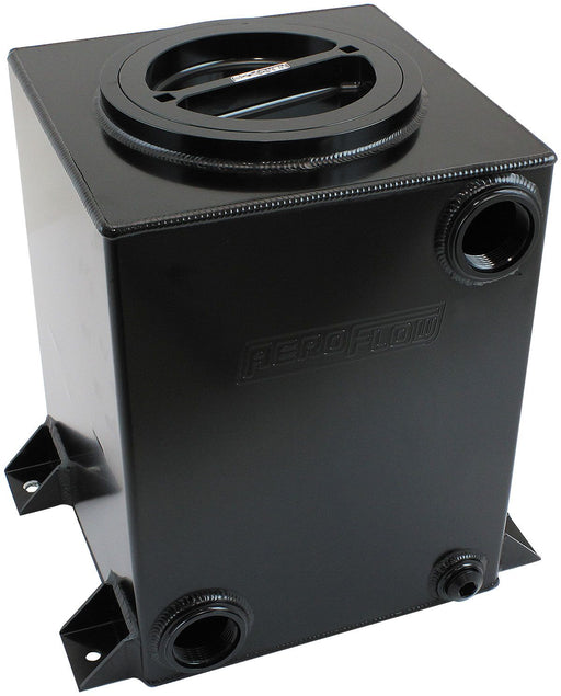 AF77-4057BLK-Aeroflow Universal Water / Ice Tank - Black -20 ORB Inlet/Outlet With 6" Cap