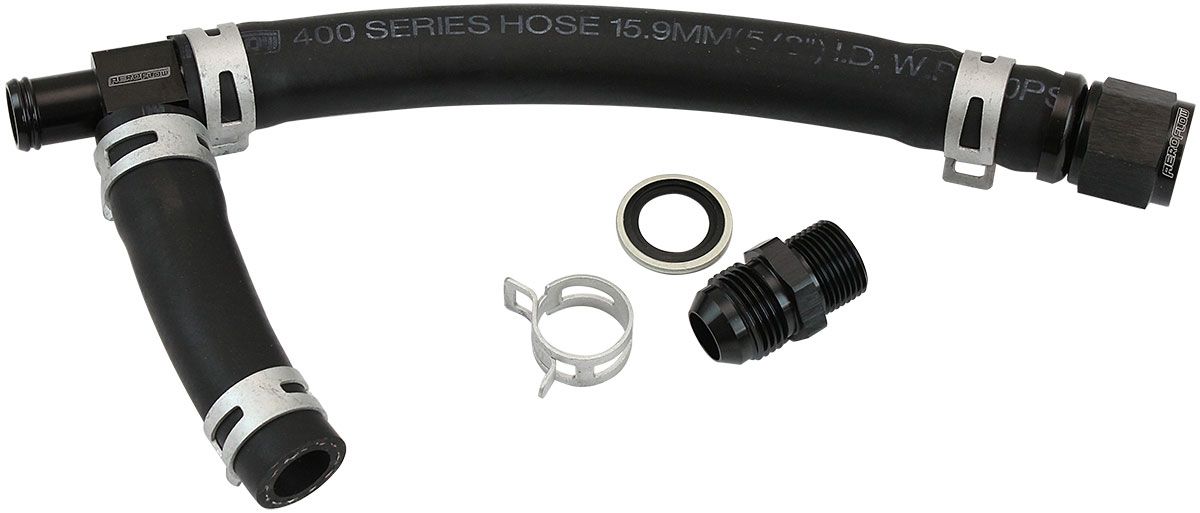AF64-2203BLK- Aeroflow Subaru EJ Cylinder 4 Cooling Hose Kit