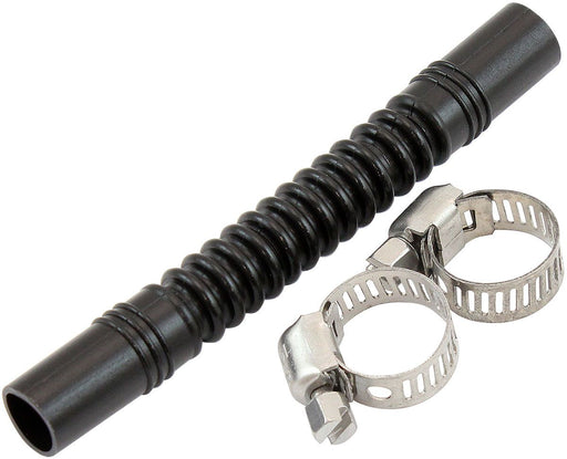 AF130-06-100- In-Tank 3/8" (10mm) Flexible Nylon Fuel Hose - 100mm Length Corrugated Design, includes two stainless steel clamps 