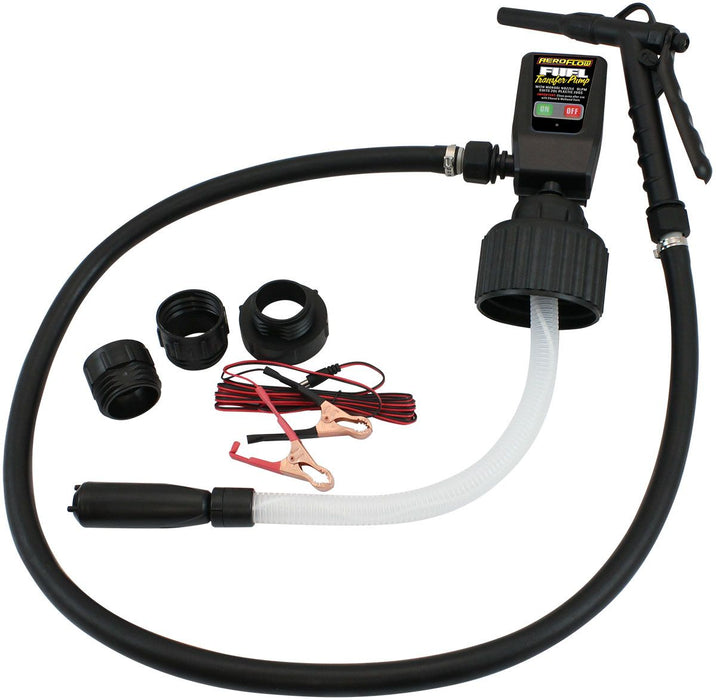 Aeroflow Battery Operated Fluid Transfer Jug Pump Manual Trigger Nozzle, 9 Liters Per Minute Flow Rate 