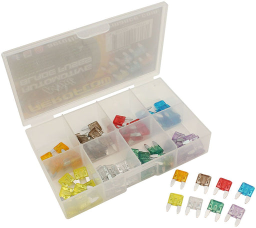 AF49-4025-Aeroflow Bulk Multi Pack Mini Blade Fuses – 80 Pieces  