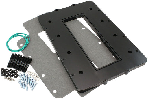 AF6286-0000- Aeroflow Top Plate with Supercharger Flange For Modular Intake Manifolds, Black Finish 