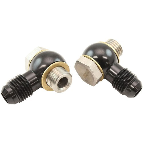 1/4" NPSM BANJO KIT -6AN S/S 1/4-18 TH400 TRANS FITTIN PAIR ALLOY Aeroflow - AF 397-06