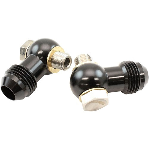 1/8" NPSM BANJO KIT -8AN S/S 1/8 C4 TRANS FITTING PAIR ALLOY Aeroflow - AF 396-08