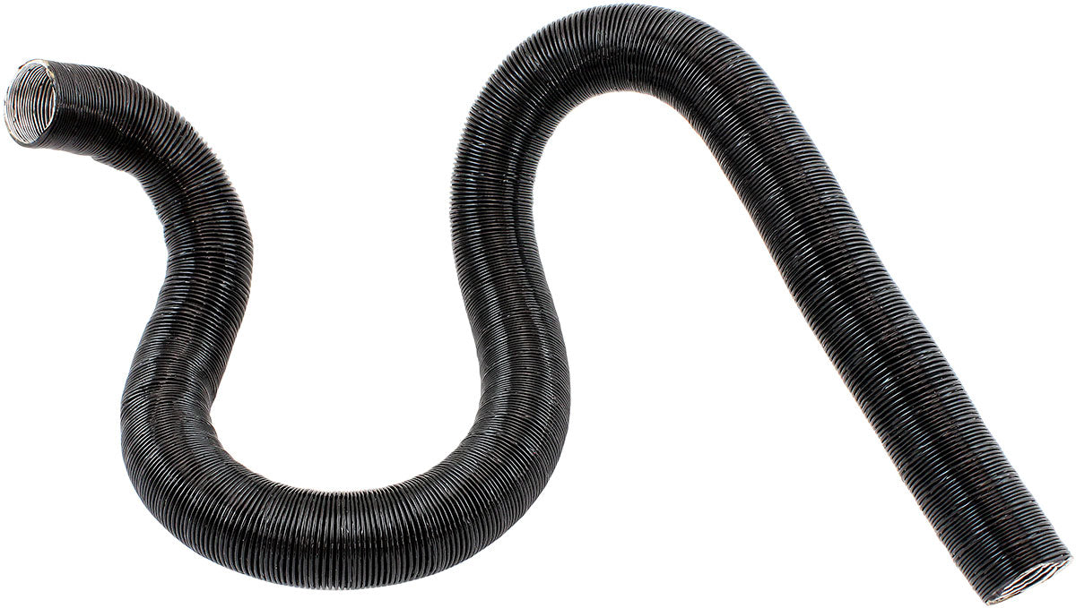 Aeroflow 2-3/8" (60.5mm) O.D. Black Aluminium Flexible Duct 1 Meter Compressed Length 