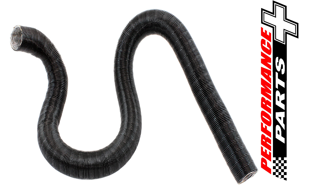 Aeroflow 3" (76.5mm) O.D. Black Aluminium Flexible Duct 1 Meter Compressed Length.  