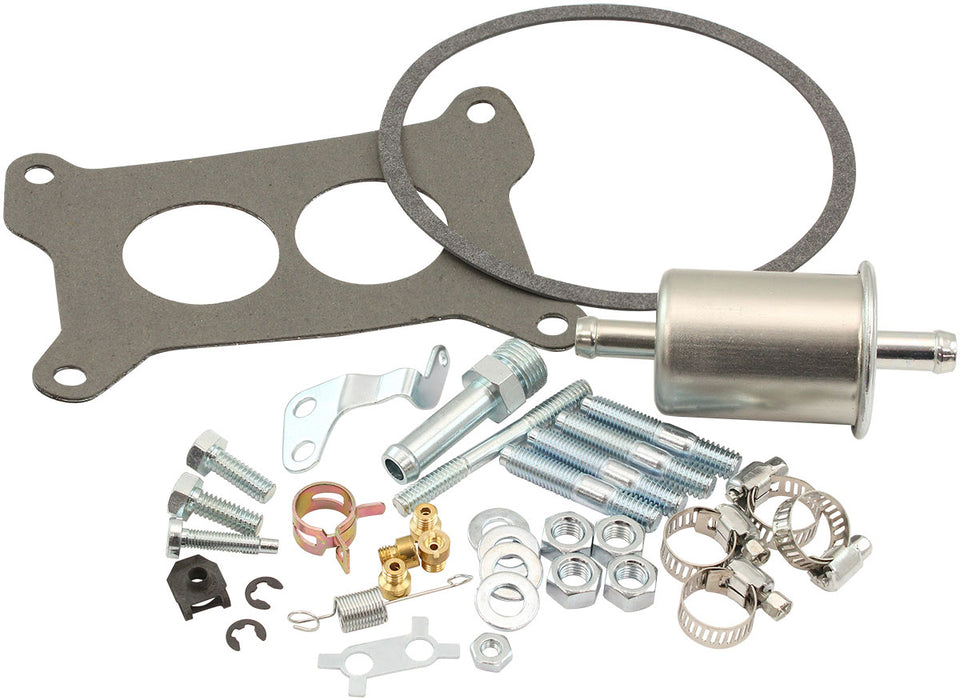 Aeroflow 500cfm 2-Barrel Street Carburettor Manual Choke, Silver Finish 
