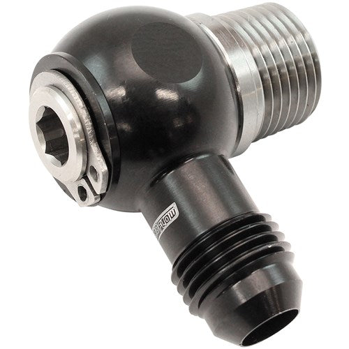 3/8" NPT BANJO KIT -6AN S/S BOLT ADAPTER BLACK ALLOY Aeroflow - AF 392-06-06