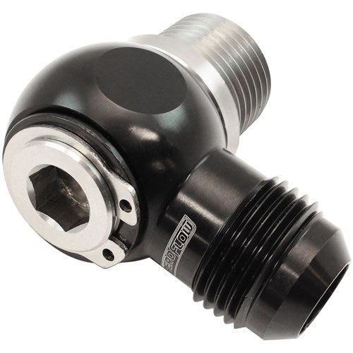 1/2" NPT BANJO KIT -10AN S/S BOLT ADAPTER BLACK ALLOY Aeroflow - AF 392-10-08