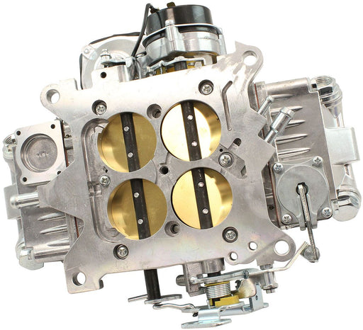 Aeroflow 670cfm 4-Barrel Street Carburettor with Vacuum Secondaries Square bore 4150 Flange, Electric Choke, Silver Finish 