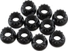 AF34-28-0010- Aeroflow 12-Point Nuts, Chrome Moly Black Oxide, 10-Pack 3/8"-24 Thread, .615" O.D, 7/16" Socket 