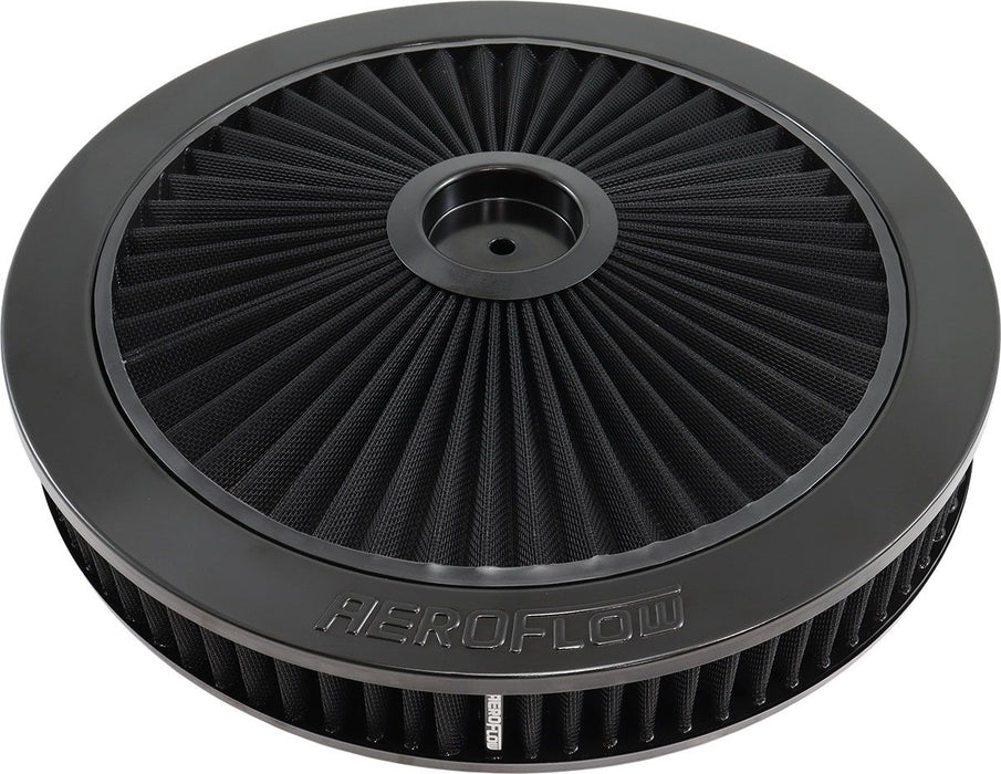 Airfilter Full Flow Assembly 14" x 2-1/8 Flat Base Black