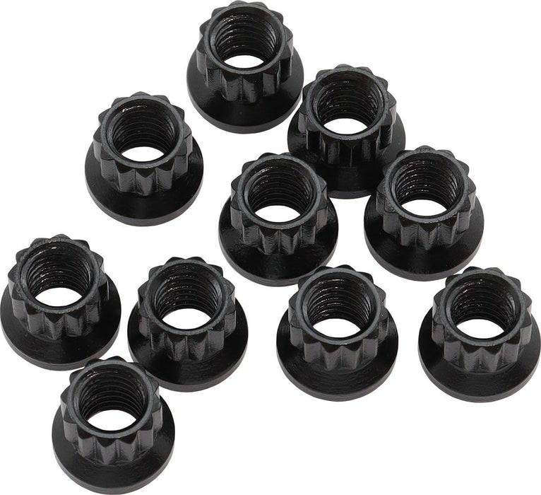 AF34-02-0010 - AEROFLOW CHROMOLY M8 X 1.25MM NUT 13.6MM HEAD 10MM BLACK 10 PACK 