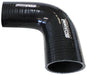 GLOSS BLACK 90° SILCONE REDUCER / EXPANDER HOSE 3-1/2" (90mm) TO 2-1/2" (63mm)