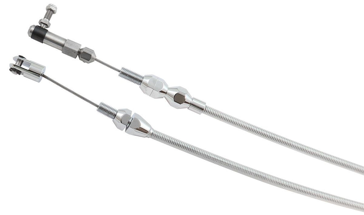 AF42-1202C - AEROFLOW HEAVY DUTY THROTTLE CABLE SILVER COVER 48" (122 CM) LONG 