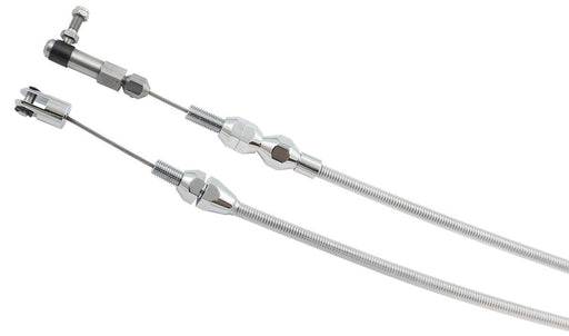 AF42-1202C - AEROFLOW HEAVY DUTY THROTTLE CABLE SILVER COVER 48" (122 CM) LONG 