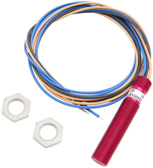af49-1871- Aeroflow Single Channel Long Hall Effect Sensor Red Cherry M12 x 1.0mm Sensor, GS10050 