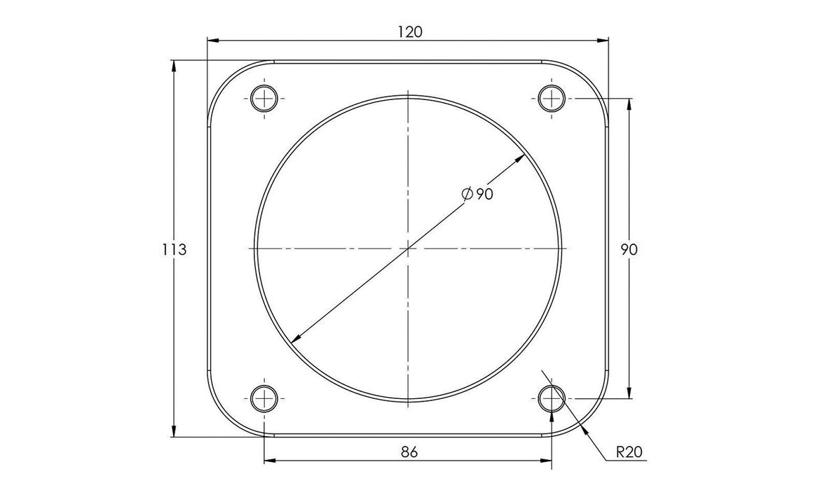 PROFLOW UNIVERSAL THROTTLE BODY 90mm POLISHED