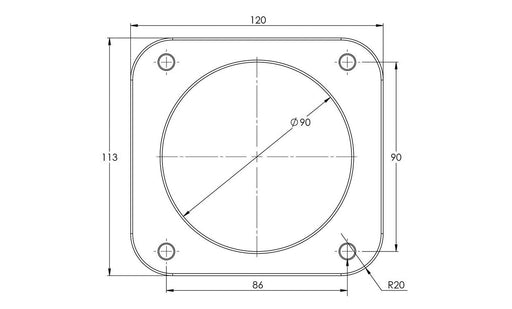 PROFLOW UNIVERSAL THROTTLE BODY 90mm POLISHED