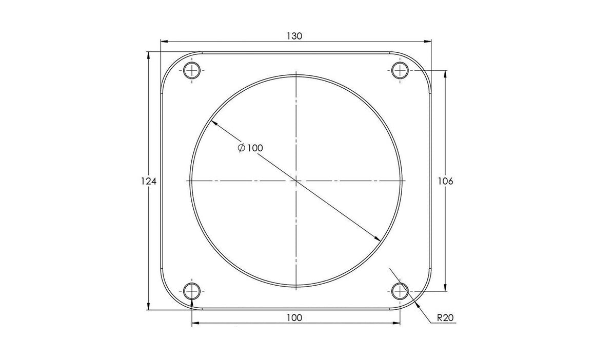 PROFLOW UNIVERSAL THROTTLE BODY 100mm NATURAL FINISH