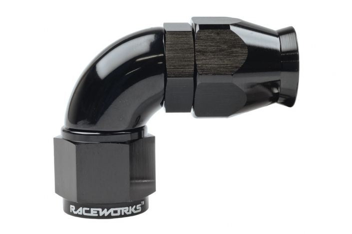 RACEWORKS TEFLON HOSE FITTING -8AN 90°