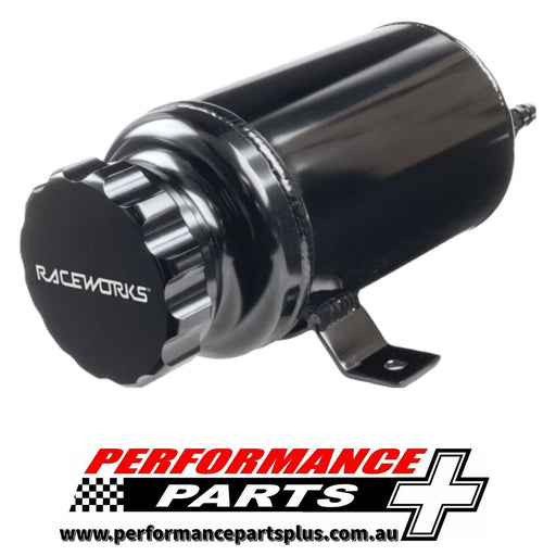 RACEWORKS RADIATOR OVERFLOW TANK, 1L - BLACK