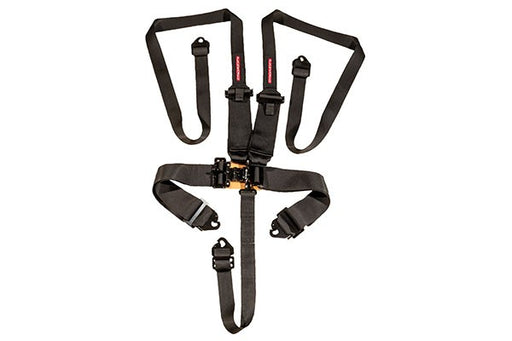 MVP 5-POINT LATCH & LINK HARNESS, BLACK 2-3" HANS APPROVED SHOULDER BELTS