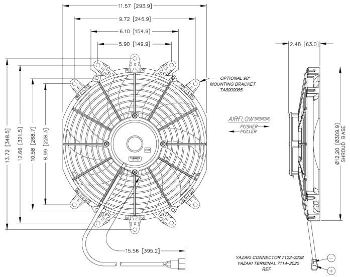 MARADYNE CHAMPION SERIES 11" REVERSIBLE THERMO FAN