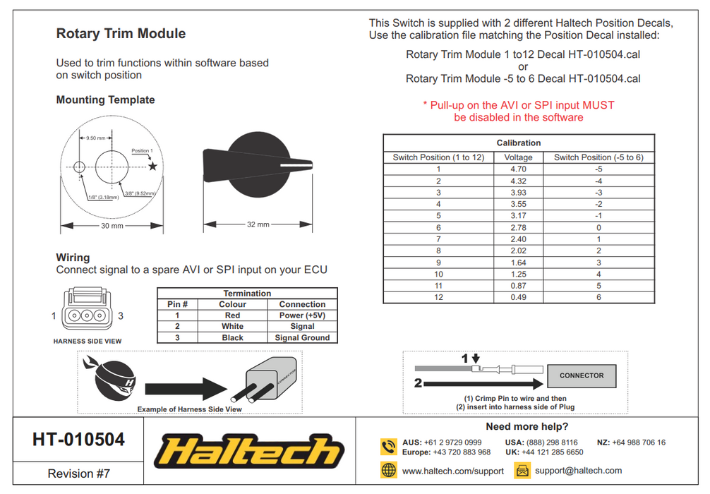 HALTECH 12 POSITION ROTARY TRIM MODULE – (Boost/Fuel/Ignition etc)