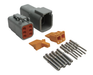 ht-031015- Plug and Pins Only - Matching Set of Deutsch DTM-6 Connectors (7.5 Amp) 