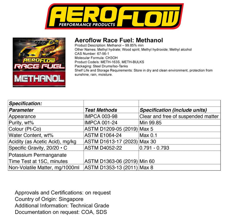 af81-1200- Aeroflow Methanol Racing Fuel 200L