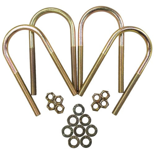 Round U-Bolts Suit 3.25" O.D Tube x 9" Long (Set of 4)