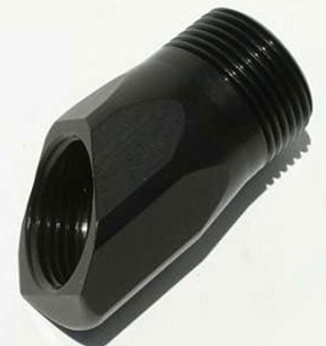 MEZIERE INLET FITTING ADAPTER, BLACK FINISH, 1" MALE TO 1" FEMALE, 45° ANGLE