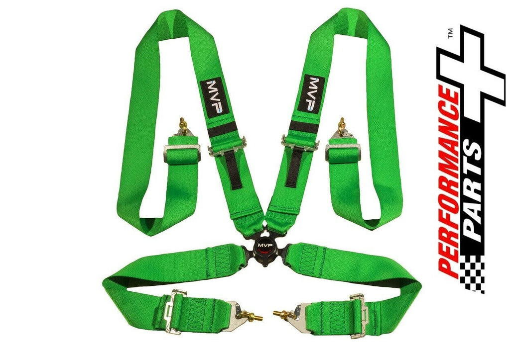 Monza 4-Point Racing Harness - 2" Straps, Buckle Closure, ECE/ADR Approved (Black)