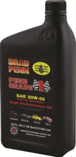 PENNGRADE SEMI-SYNTHETIC PERFORMANCE ENGINE OIL 20W-50 (CASE 12 X 1 quart BOTTLES)