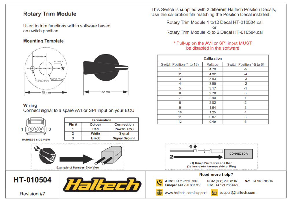 HALTECH 12 POSITION ROTARY TRIM MODULE – (Boost/Fuel/Ignition etc ...