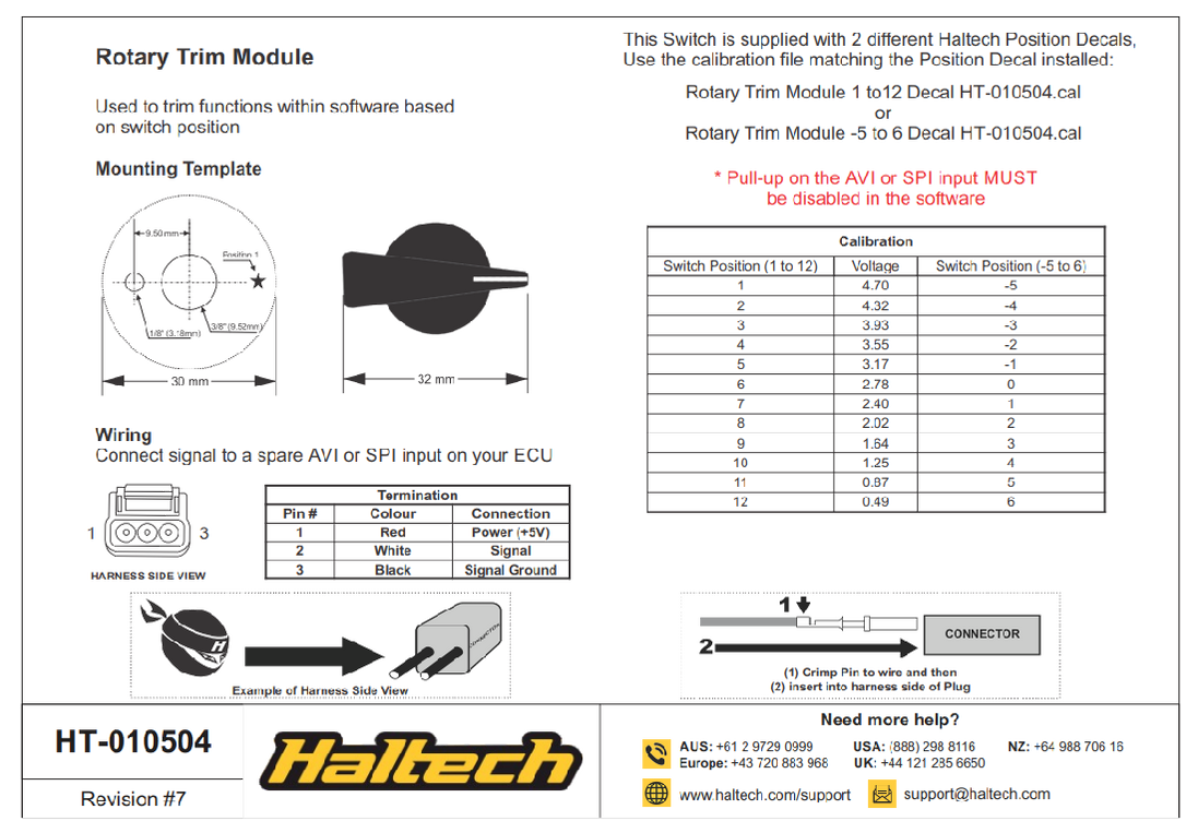 HALTECH 12 POSITION ROTARY TRIM MODULE – (Boost/Fuel/Ignition etc ...