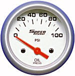 SPECO METER SPORT SERIES 2" ELECTRIC OIL PRESSURE GAUGE 0-100psi
