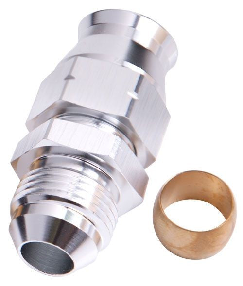 TUBE TO MALE AN ADAPTER 5/16" TO -6AN SILVER