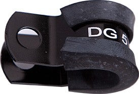 CUSHIONED P-CLAMPS 5/8" (15.8mm) I.D - BLACK