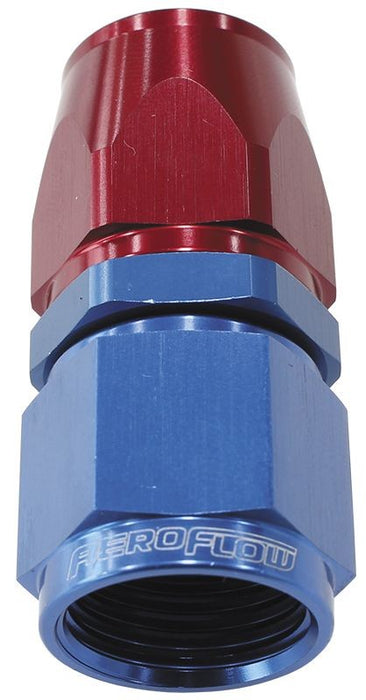570 SERIES PTFE STRAIGHT HOSE END -4AN BLUE/RED