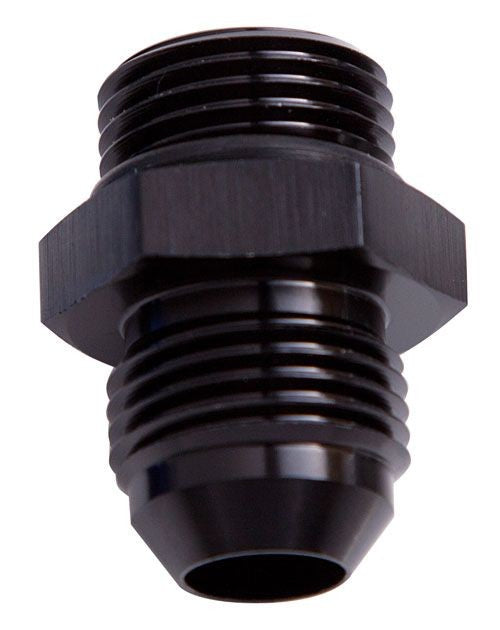 -16 ORB TO -10AN STRAIGHT MALE FLARE ADAPTER - BLACK