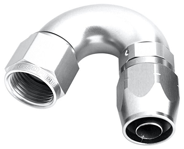 550 SERIES CUTTER ONE-PIECE FULL FLOW SWIVEL 150° HOSE END SUITS 100 & 450 SERIES HOSE -10AN SILVER