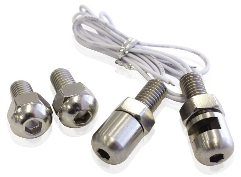 STAINLESS NUMBER PLATE BOLTS WITH LIGHTS