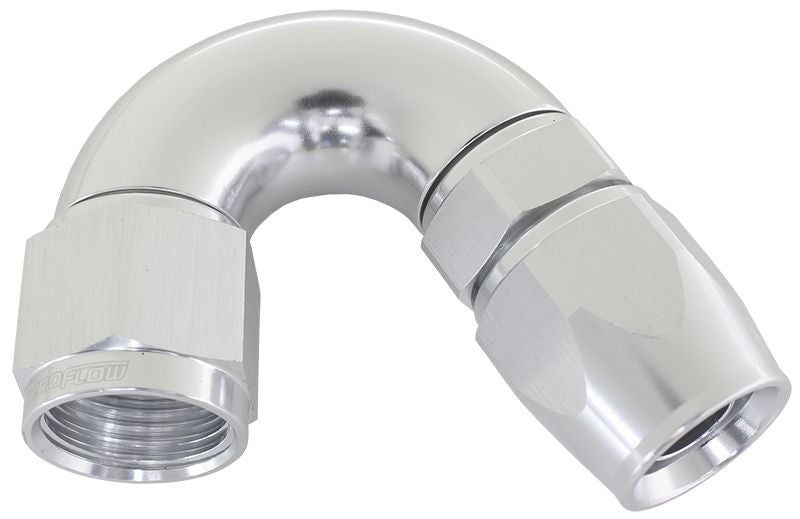 570 SERIES PTFE 150° HOSE END -6AN SILVER