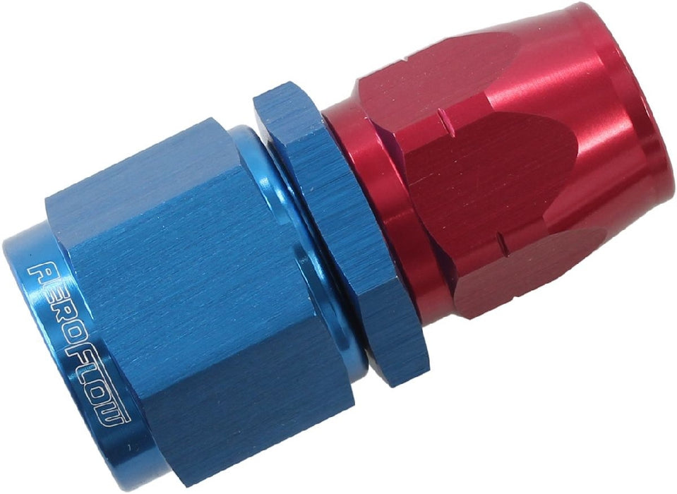 550 SERIES CUTTER STYLE ONE-PIECE STRAIGHT STEPPED HOSE END SUITS 100 & 450 SERIES HOSE -8AN TO -6 HOSE BLUE/RED