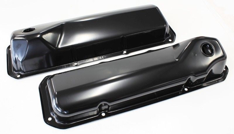 BLACK STEEL VALVE COVERS SUIT FORD 302-351C NO LOGO