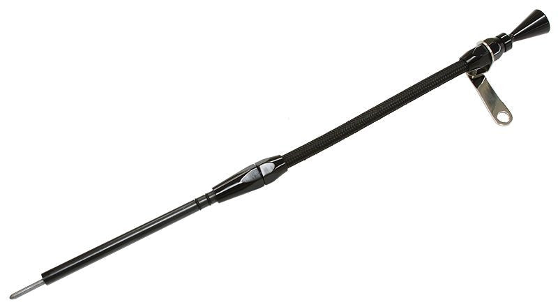STAINLESS STEEL FLEXIBLE ENGINE DIPSTICK SUIT SB CHEV (LATE) - BLACK