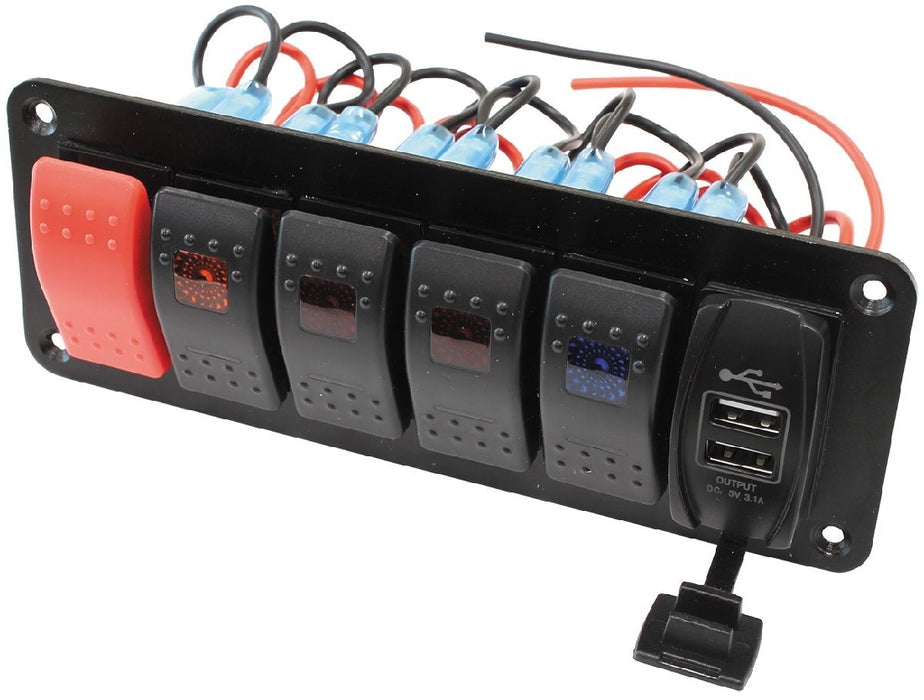 UNIVERSAL SWITCH PANEL WITH USB CHARGING PORTS