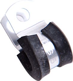CUSHIONED P-CLAMPS 3/16" (4.7mm) I.D - SILVER